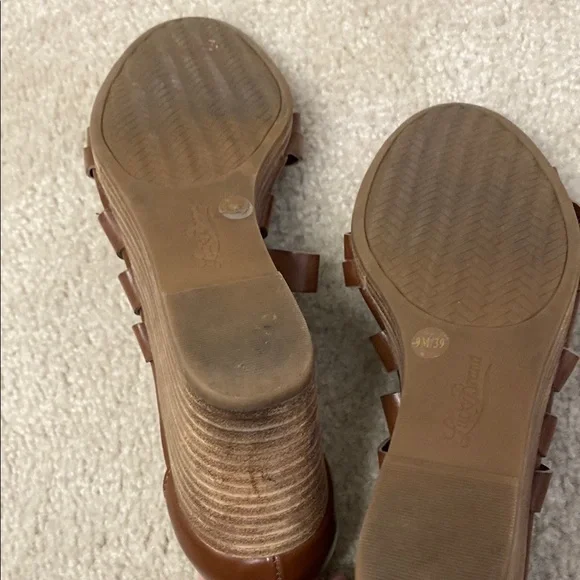 Lucky Brand Brown Strappy Wedge Sandals - Picture 6 of 6